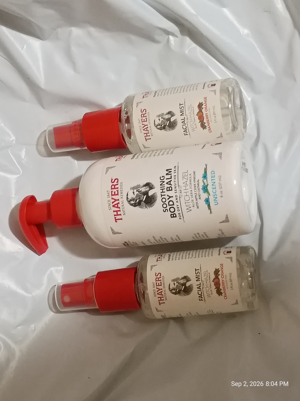 Thayers Unscented Soothing Body Balm & Facial Mist Set in Red